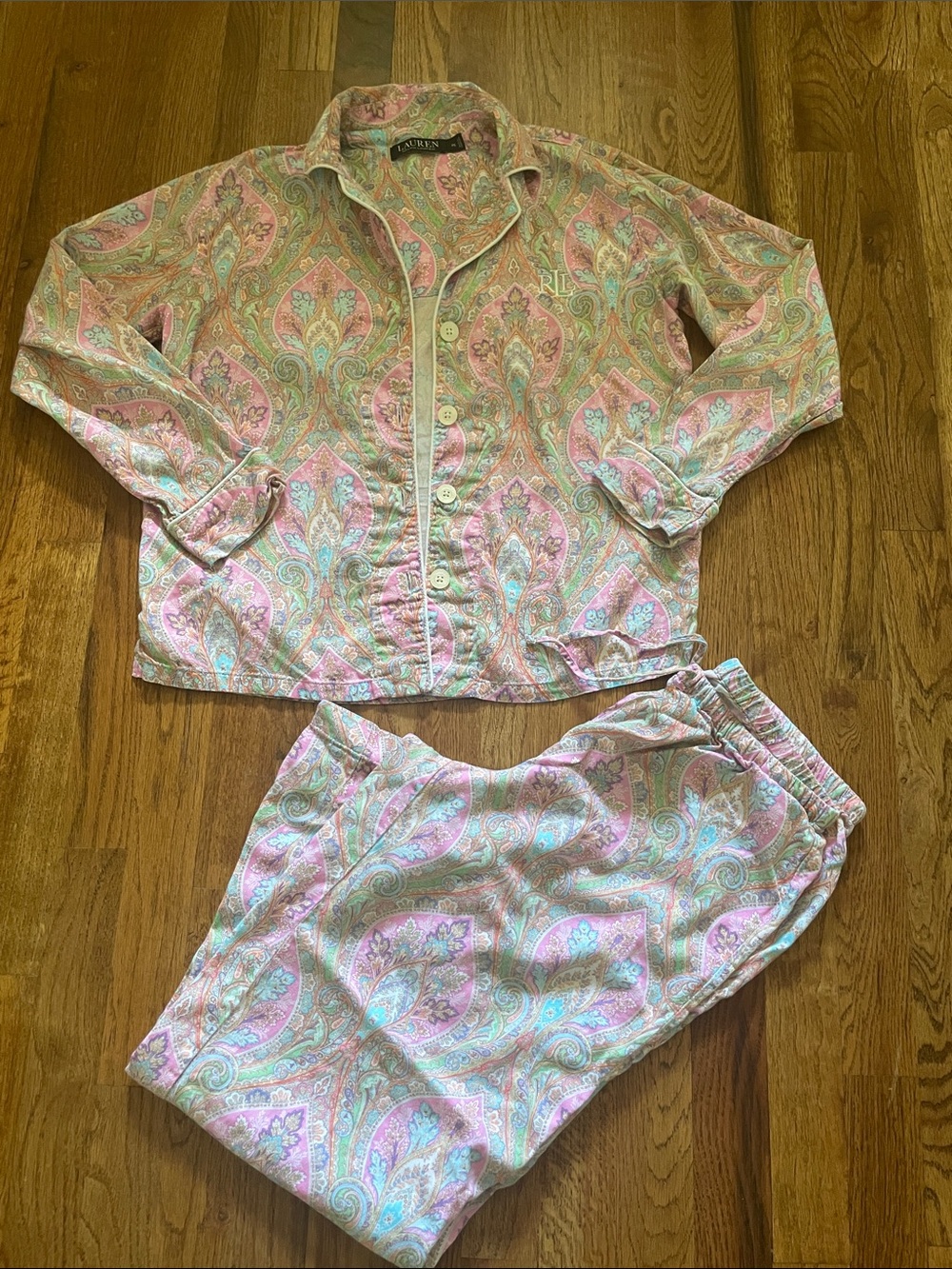 Lauren Ralph Lauren Pastel Paisley Two-Piece Lounge Set